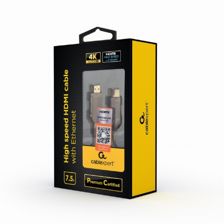 Imagine Cablu HDMI Premium 4K@60Hz T-T 7.5m, Gembird CCBP-HDMIPCC-7.5M